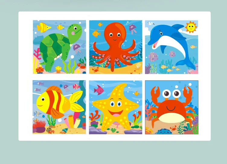 Puzzle en bois peint à Six côtés, blocs de construction tridimensionnels pour animaux de la circulation, jouet éducatif pour l'éducation précoce