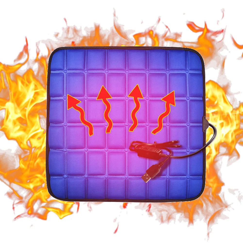 Heated car seat cover, 5V 12V, 3 temperature settings, 40W electric heating pads, car seat heating cushion, fast heating seat cushion