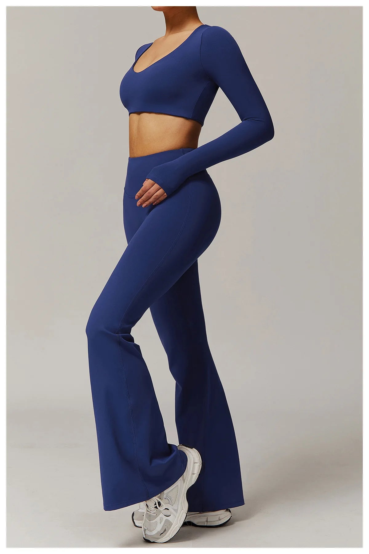 Taille haute pantalon à jambes larges Leggings femmes collants Fitness cloche-bas Yoga élastique Leggings Push Up gymnastique entraînement pantalon évasé