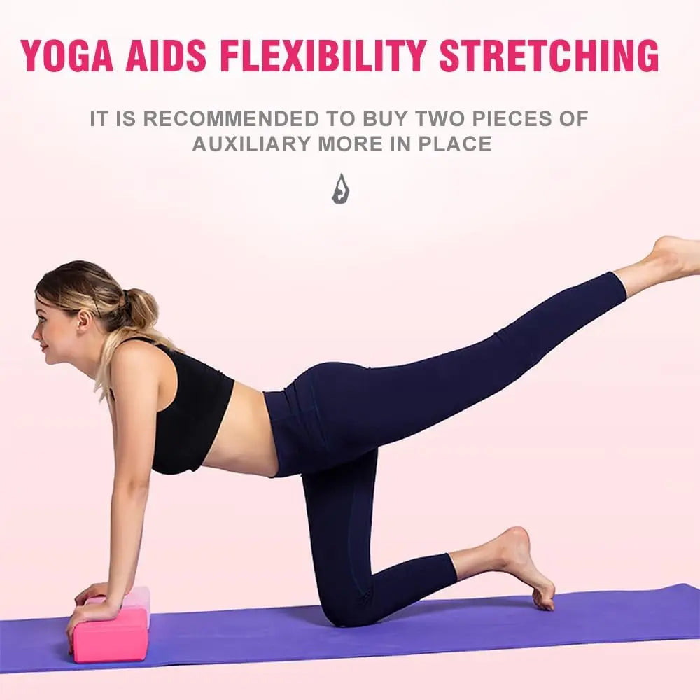 Blocs de Yoga haute densité 1 pièce, briques de Fitness d'entraînement en mousse EVA, blocs de gymnastique antidérapants à poignée extensible Pilates, gymnastique