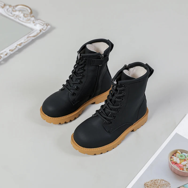 Bottes d'équitation pour enfants, chaussures de marque blanches, souples et décontractées à plateforme, nouvelle collection automne