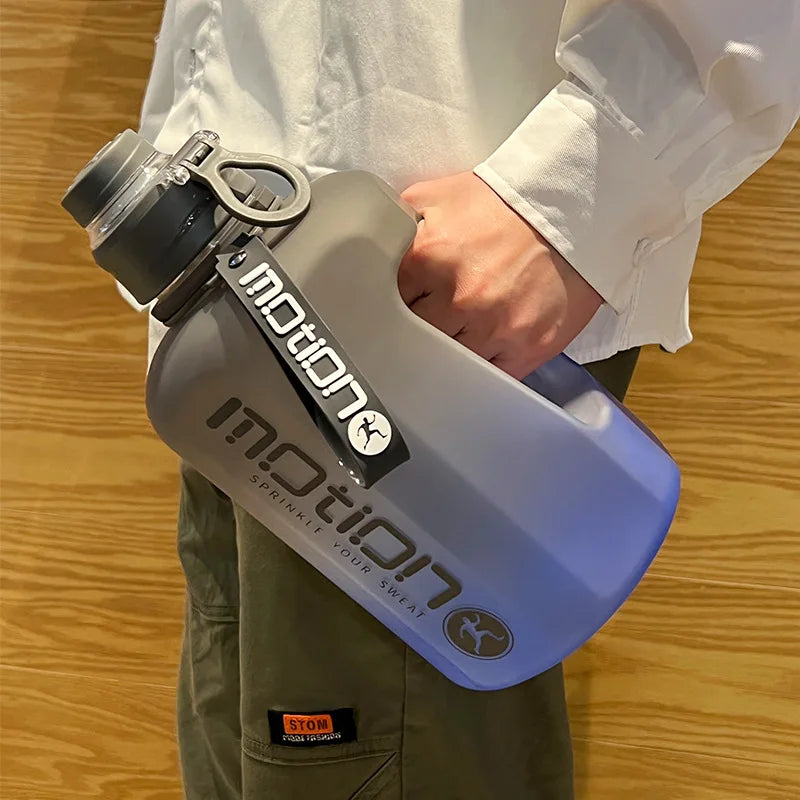 Bouteille d'eau de sport de grande capacité fecL, bouilloire de fitness en plein air, tasse d'eau en plastique nickel é, grand baril à souder portable pour étudiants
