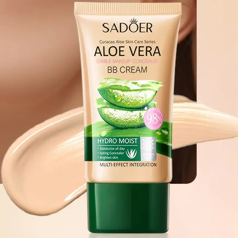 Aloe Vera BB crème-hydratant et dissimulant au collagène fond de teint à couverture complète, correcteur longue durée et léger