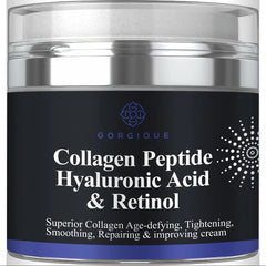 Crème peptidique au collagène, Anti-rides, acide hyaluronique et rétinol, raffermissante et raffermissante, soins pour la peau, hydratant pour le visage