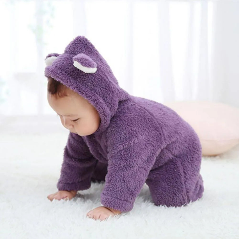 Nouveau-né bébé barboteuses hiver chaud polaire Bebe garçons fille Costume infantile filles vêtements Animal ensemble bébé combinaisons tenue de noël