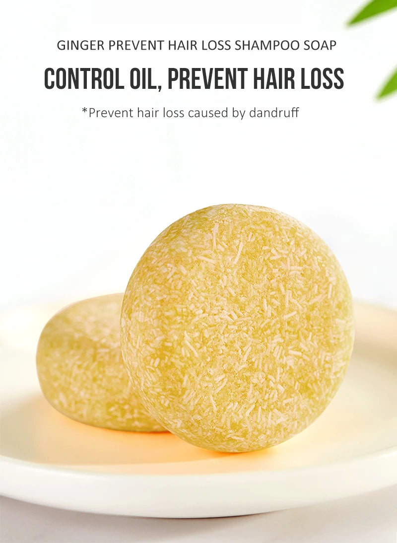 PURC-Shampoing en Polygonum pour Cheveux Gris et Blanc, Barre de Traitement du Cuir oral elu, au Charbon de Bambou de Regina, Solide, 60g