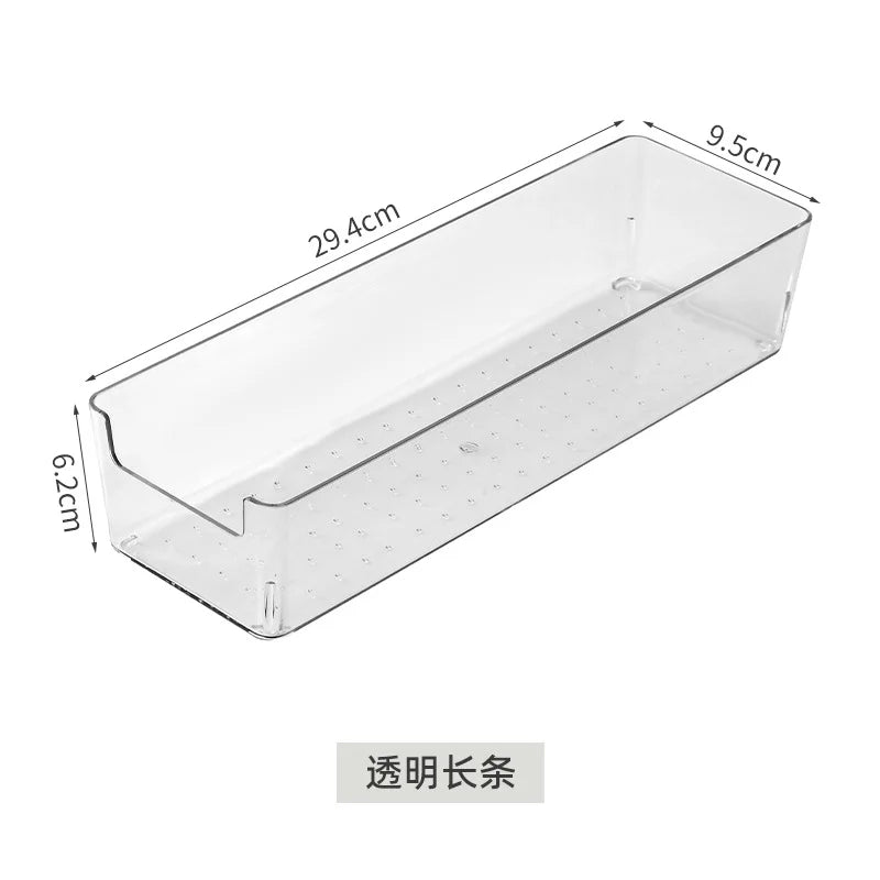 Acrylic storage box, clear plastic box for office cosmetics, dorm room, home facial mask, skin box, refrigerator storage box