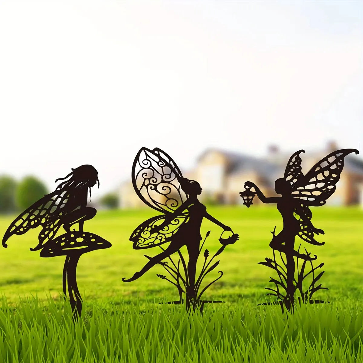 Metal fairy garden outdoor decoration for your patio and lawn