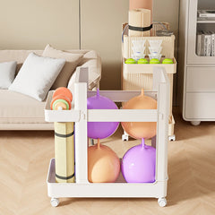 Support d'équipement de gymnastique avec roulettes, support de rangement d'équipement de sport, panier de rangement pour tapis de Yoga, équipement de Fitness, organisateur d'outils de sport