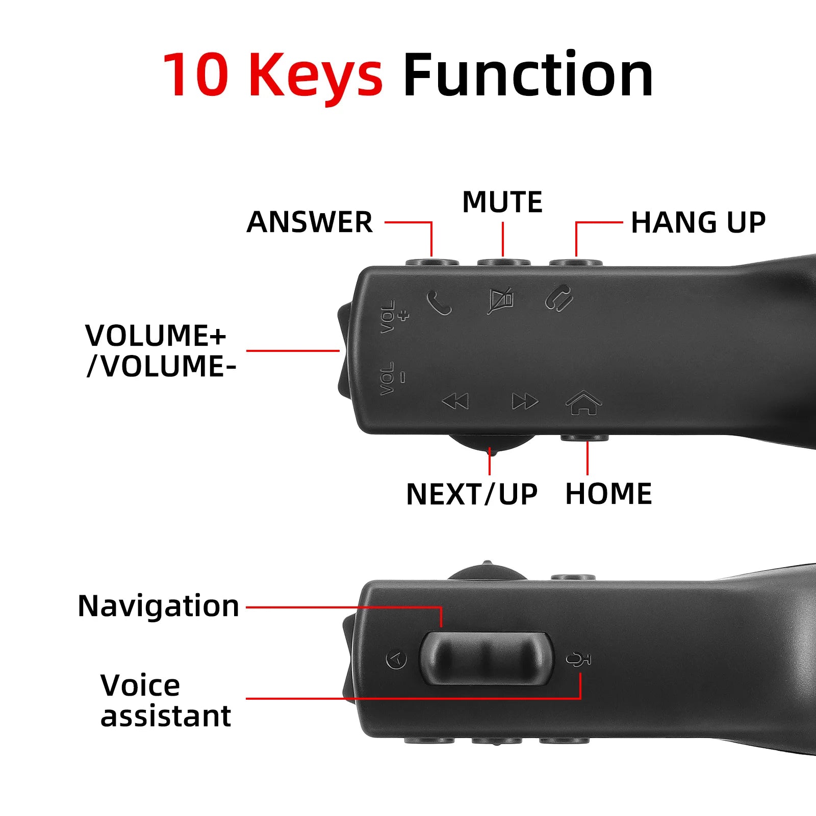 10 touches de contrôle automatique, boutons de volant de voiture multifonctionnels, télécommande Audio de voiture, Navigation GPS, DVD Android