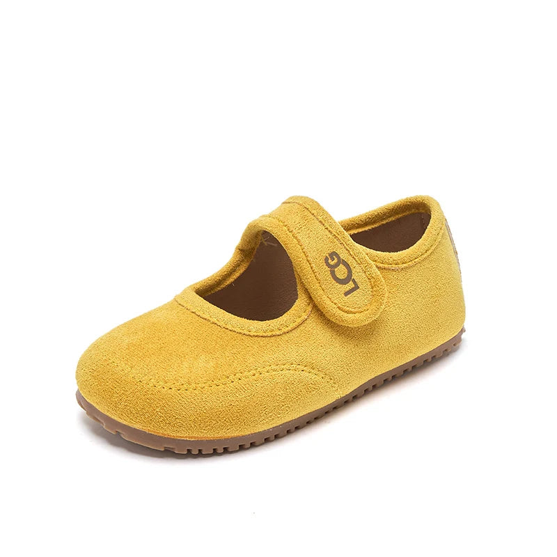 Chaussures en cuir pour enfants 2025 printemps automne nouvelles filles coréennes chaussures de princesse à semelles souples givrées sandale Super douce et confortable
