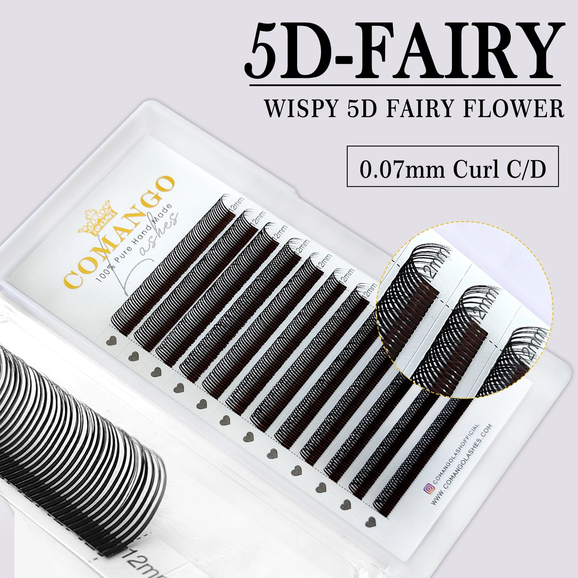 CoMango Qualité 5D Fée Fleur Flora Cils Préfabriqués Fans Cils Individuels Extension Maquillage Naturel Doux Fournisseur En Gros