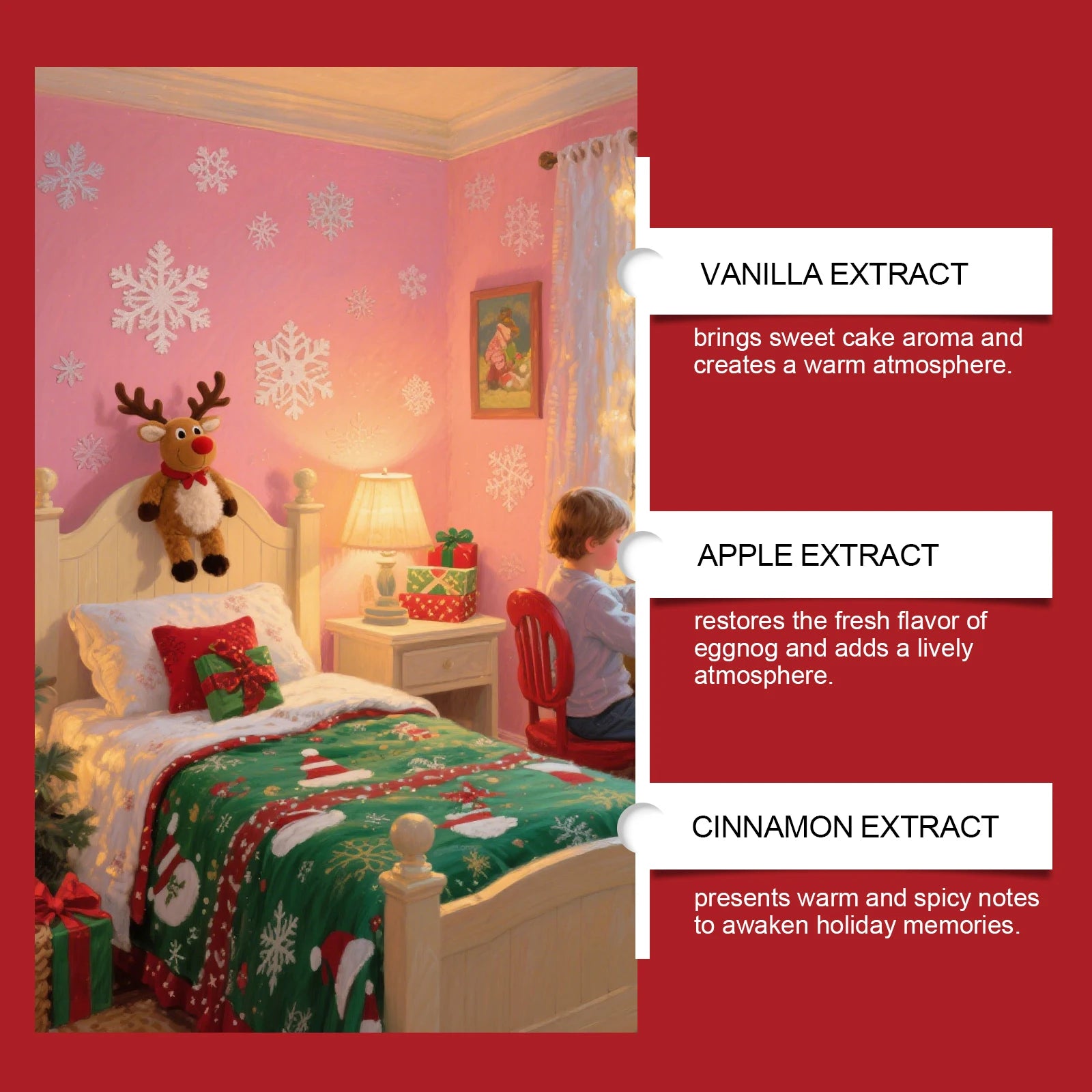 Ensemble d'huiles essentielles d'aromathérapie de noël, parfum longue durée, 6 parfums de vacances, parfums festifs et atmosphère relaxante, 6x10ml