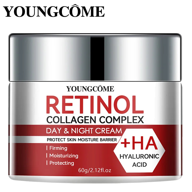Crème hydratante de soin du visage au collagène au rétinol, hydratation en profondeur, adaptée au vieillissement sec, crème hydratante pour la réparation de la peau