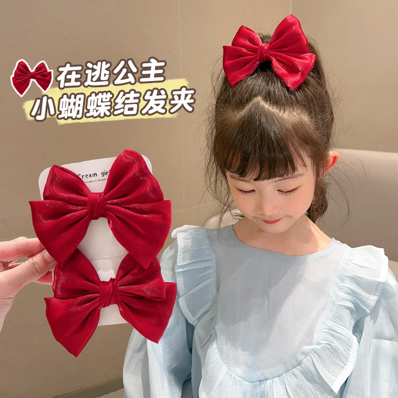 Enfants arc épingle à cheveux noir rouge rose princesse pinces à cheveux filles enfants cheveux accessoires coréen mode pinces à cheveux chaude