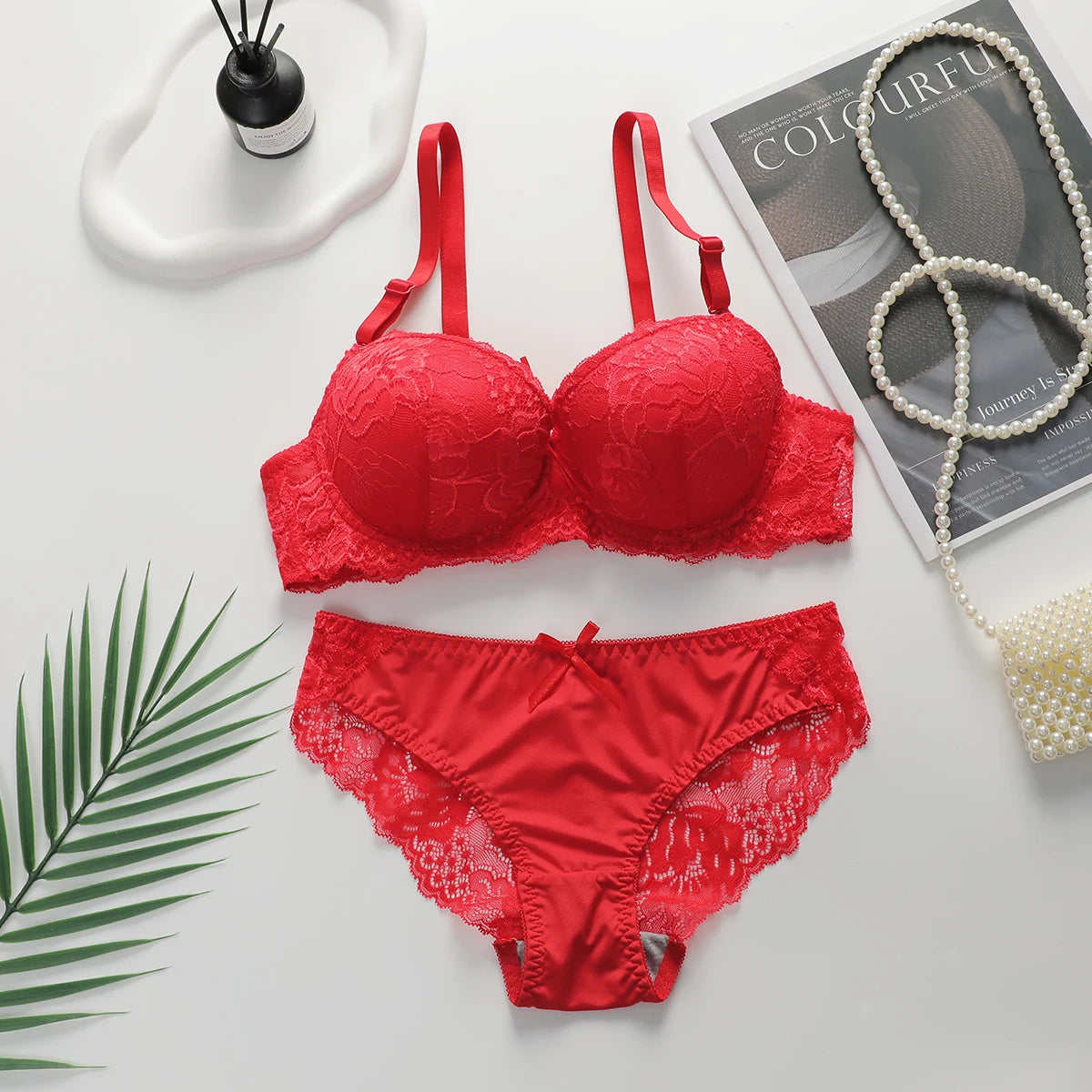 Ensemble de lingerie multicolore sexy pour femmes, sous-vêtements push-up, sous-vêtements à fleurs, rassemblement, A2axes, 2 pièces