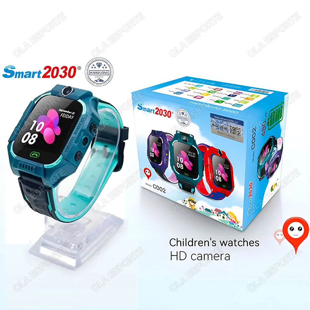 Enfants montre intelligente 2G SOS GPS localisation carte Sim appel montre intelligente caméra montre étanche cadeau pour Ios Android enfants cadeaux 2025