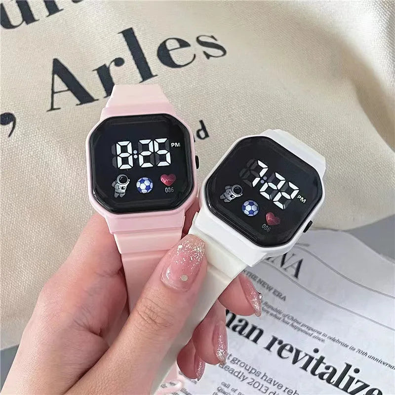 Montre de Sport pour enfants, numérique, Spaceman, bracelet en Silicone, étanche, électronique, cadeaux pour garçons et filles