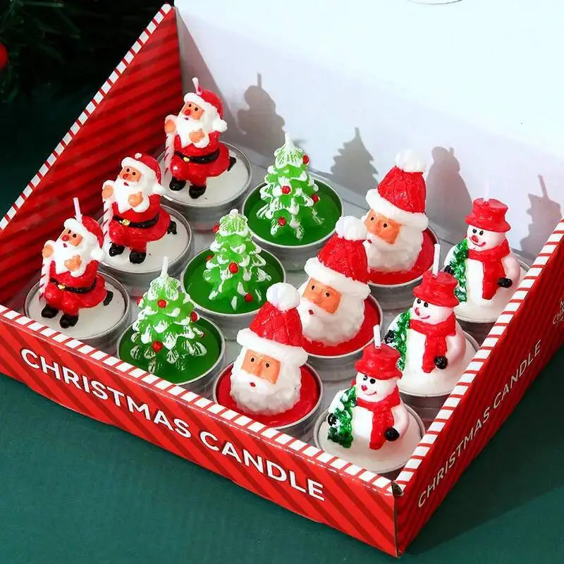 Bougies d'anniversaire sans fumée, 12 pièces, fournitures de décoration de noël, atmosphère, fabrication de bougies de noël, parfums, huile paraffine