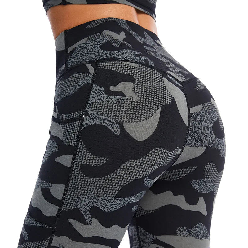Cloud Hide – ensemble de Yoga Camouflage, vêtements de sport pour femmes, pantalons d'entraînement, Leggings, haut, soutien-gorge, chemise, costume de Fitness, S-XXL