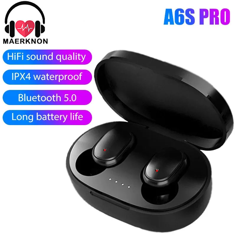 TWS A6S casque sans fil écouteurs Bluetooth casque Sport stéréo Bluetooth écouteurs pour iPhone 15 Huawei Xiaomi Redmi téléphones