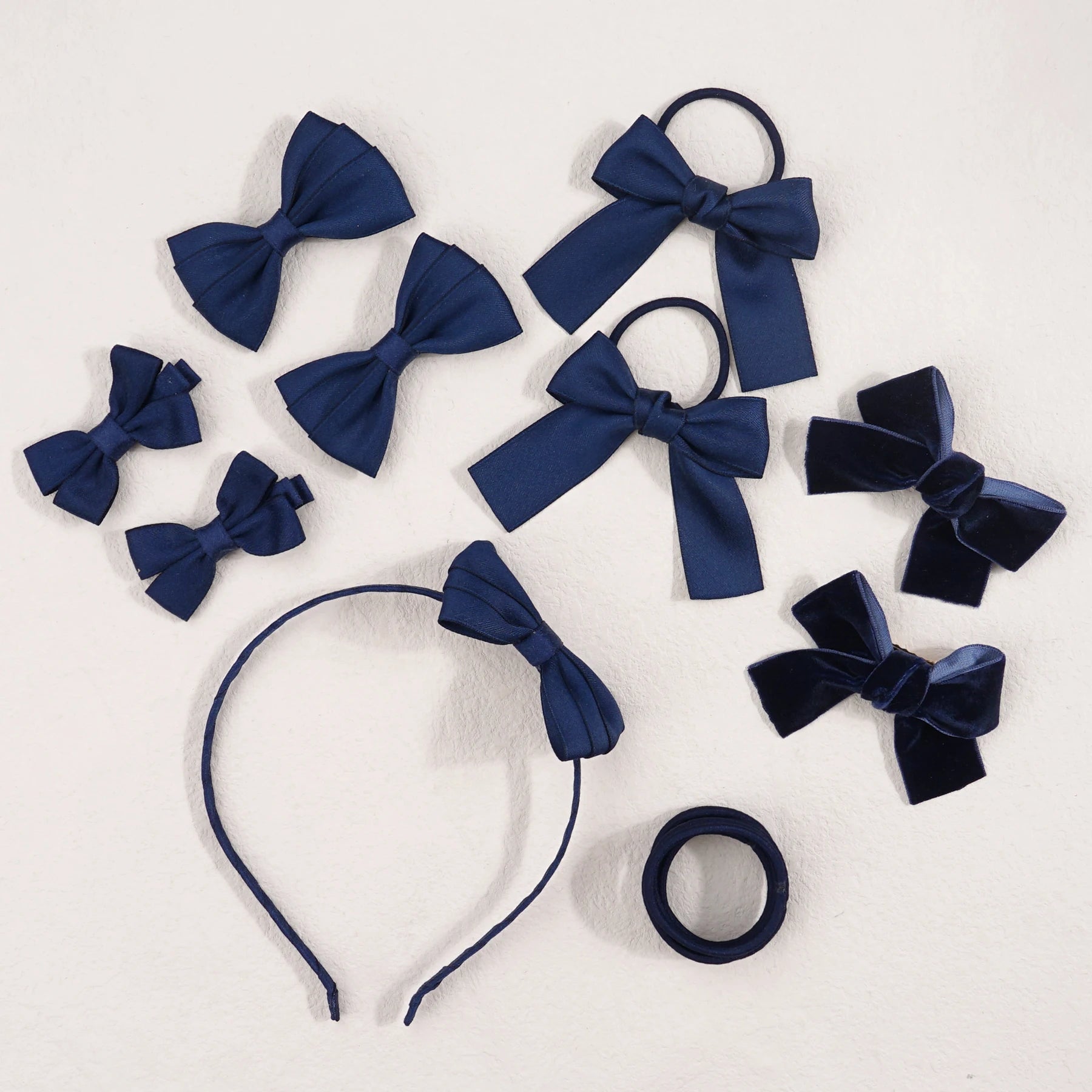 Ensemble d'accessoires pour cheveux pour filles, 16 pièces/ensemble, attaches pour cheveux, bandes élastiques en caoutchouc pour écoliers, épingle à cheveux, support queue de cheval, chouchous