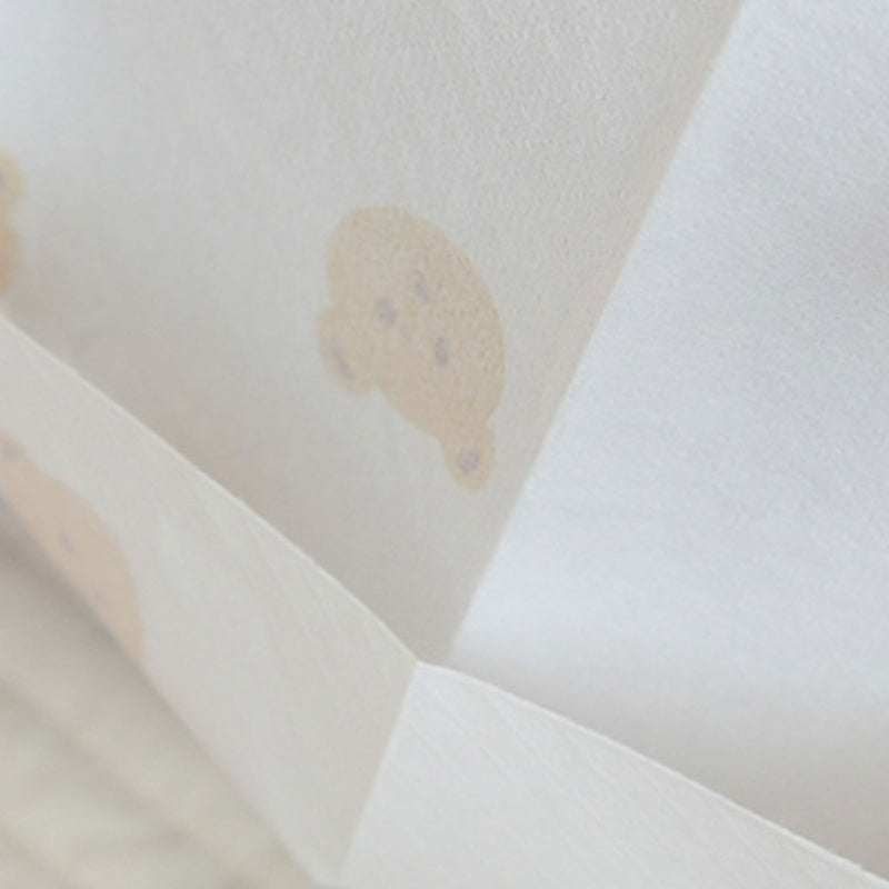 Paquet de 50 bavoirs jetables pour bébés âgés de 6 mois à 2 ans, bavoir d'alimentation ours de dessin animé pour garçon et fille, serviette de bave Non tissée