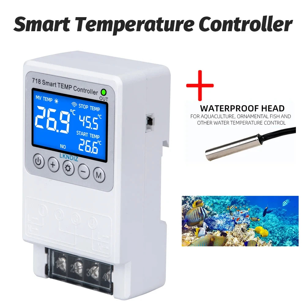 Contrôleur WIFI intelligent de température, Thermostat Constant, interrupteur de contrôle de synchronisation, contrôle du Cycle, Option de tête de capteur Multiple