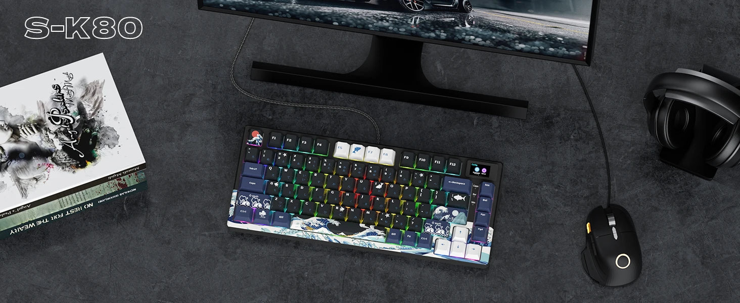 Womier S-K80 75% clavier avec écran OLED couleur clavier de jeu mécanique échange à chaud clavier joint montage rvb clavier personnalisé