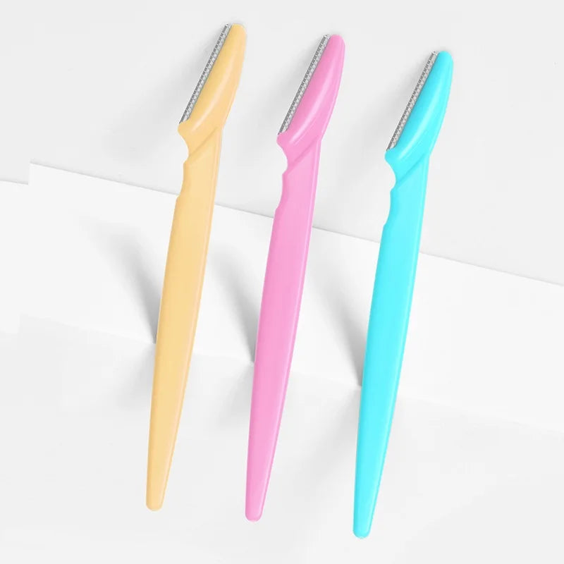 3/4/10 pieces eyebrow razor blade portable face razor for eyes and eyebrows, hair removal, trimmer, safe razor for women and makeup