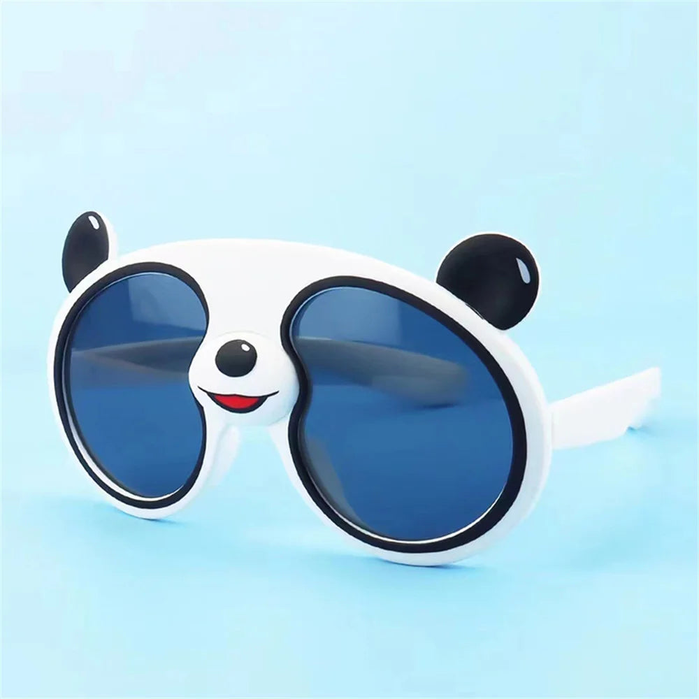 Lunettes de soleil de dessin animé pour enfants, Krasno-lunettes de soleil pour garçons et filles, protection extérieure en silicone, nuances UV400, cadeaux mignons