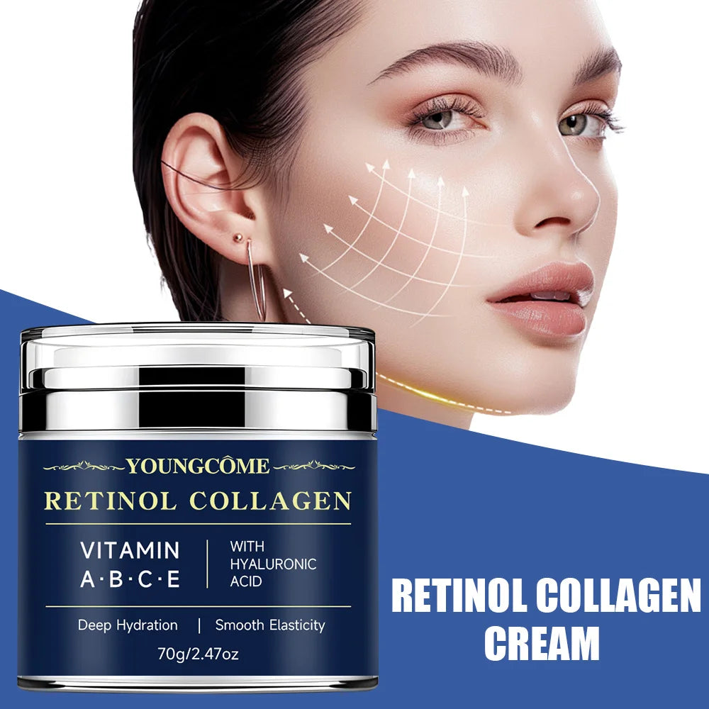 Crème anti-âge raffermissante et liftante, estompe les ridules, blanchissante, éclaircissante, soins de la peau, cosmétique au collagène de rétinol, déformable, remodelé
