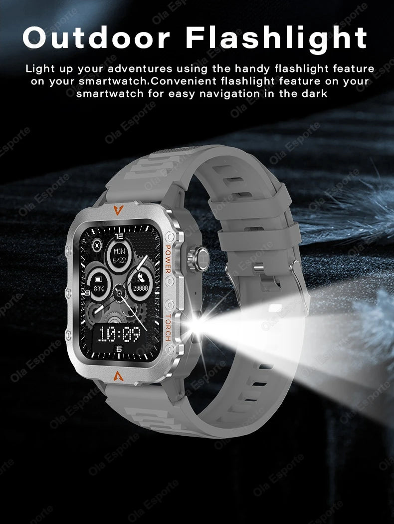 Montre intelligente de Sport en plein air avec éclairage Led hommes femmes montres Fitness Track ECG + PGG montre intelligente
