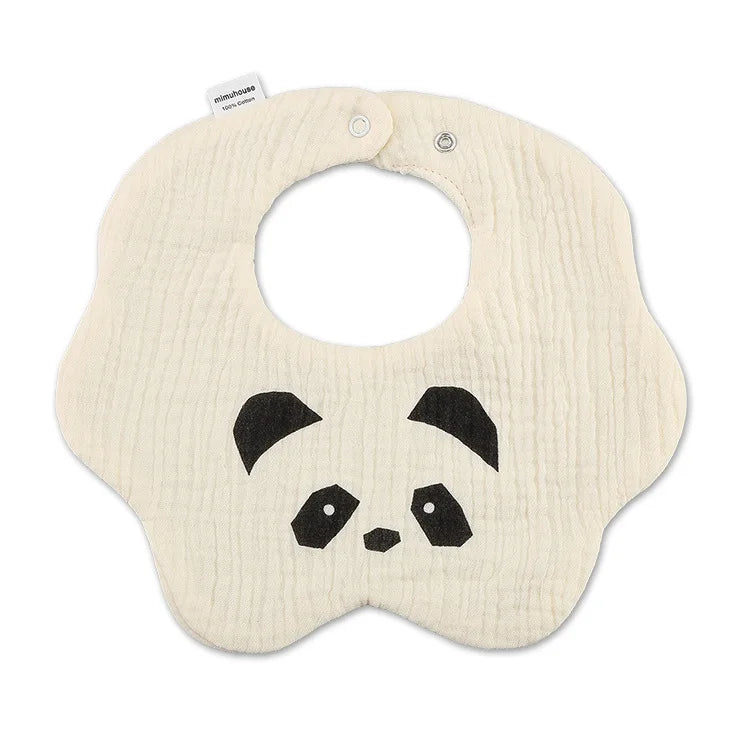 Bavoirs en coton imperméables pour nouveau-né, tissus réglables pour nourrissons filles et garçons, bavoir imprimé de dessin animé mignon, accessoires d'alimentation pour bébé