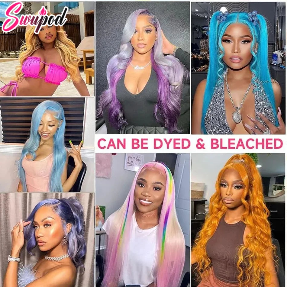 Perruque Lace Front Wig 100% naturelle, cheveux lisses, blond 250, pre-plucked, sans colle, densité 613, HD, ultraviolets