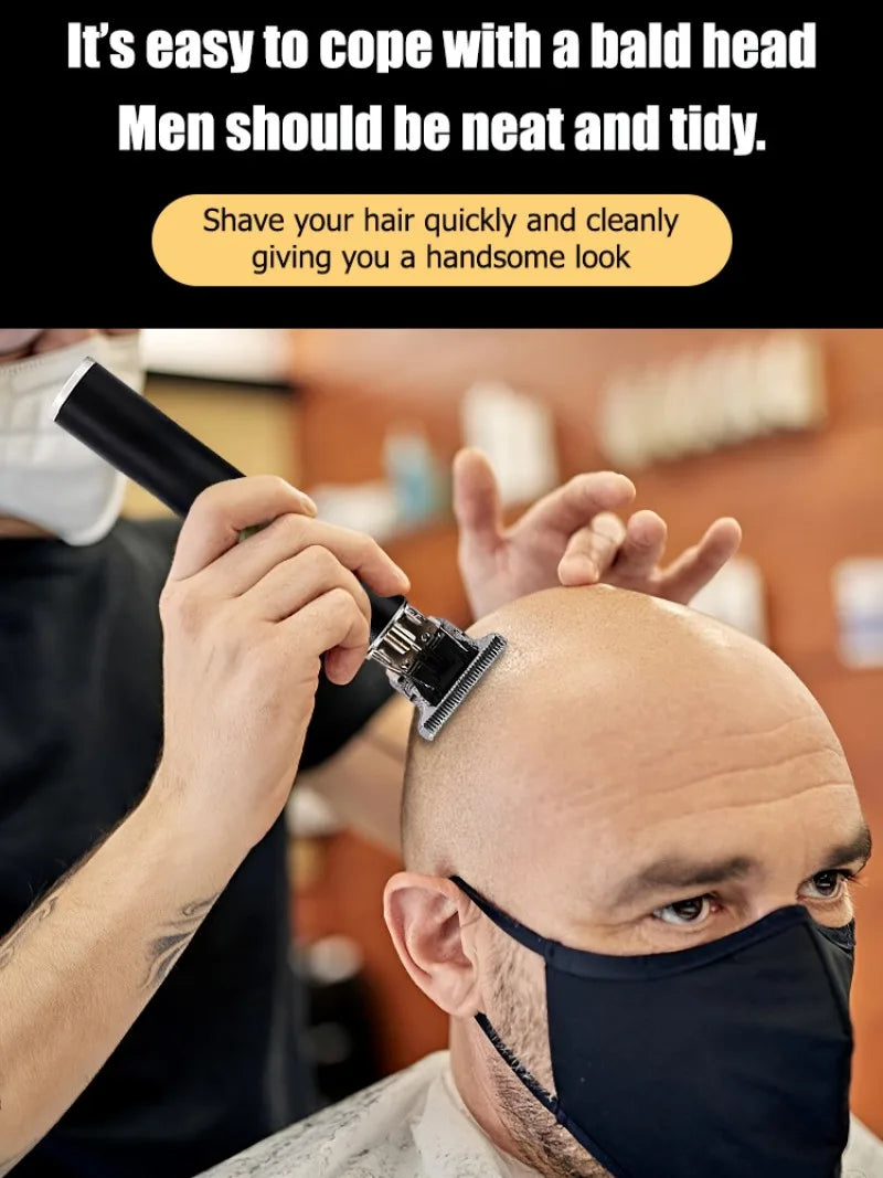 Tondeuse à cheveux professionnelle Machine de coupe de cheveux barbier tondeuse à cheveux Rechargeable tondeuse à cheveux en métal pour hommes