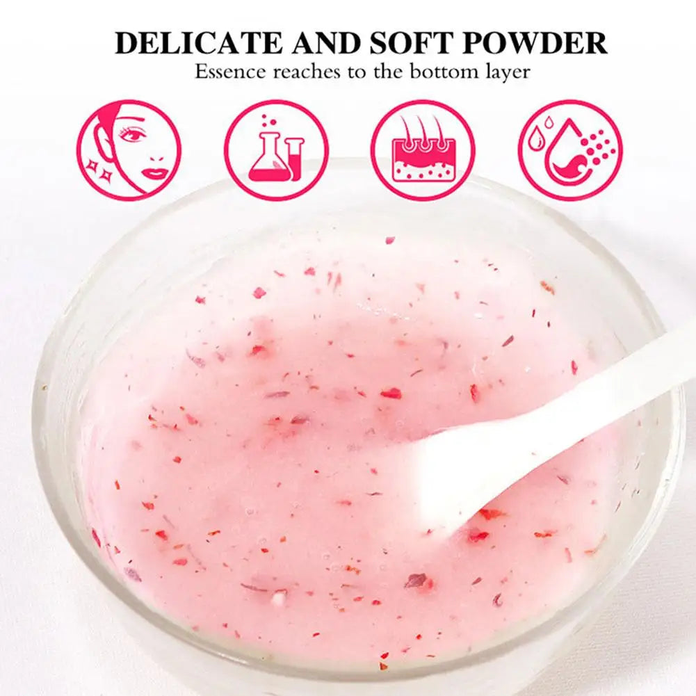 Masque de gelée de cristal de couleur, poudre hydratante, éclaircissante, traitement du visage pour produit de soins de la peau brillant