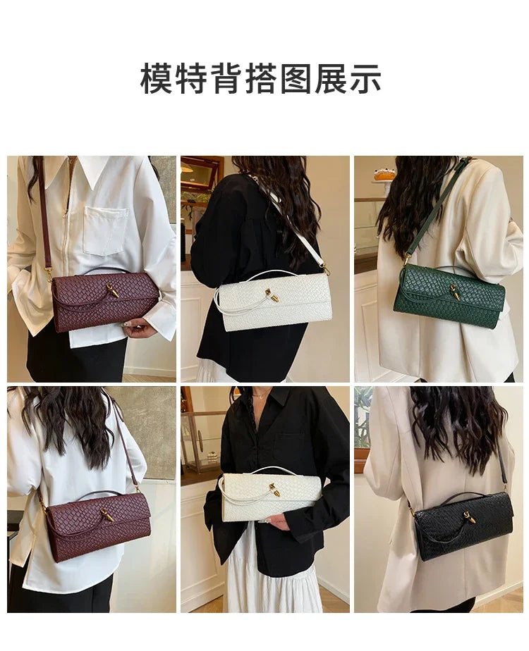Elegant designer-inspired women's handbag - Luxury branded leather shoulder tote with optional shoulder strap 