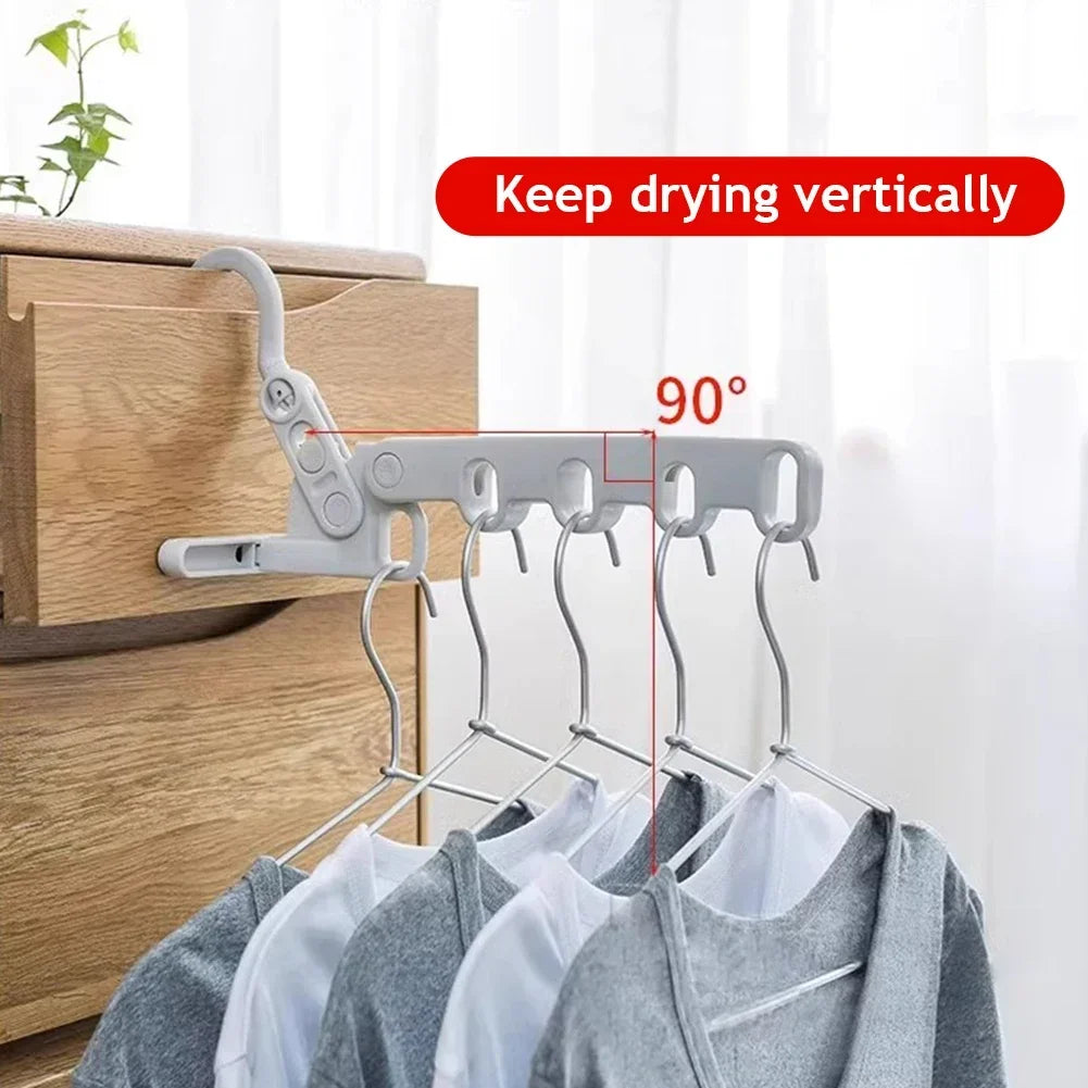 Cintre à vêtements Portable à 5 trous, support de séchage de voyage pliable pour hôtel Camping sac à dos