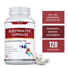 Capsules d'électrolyte - Soutient l'équilibre à l'électrolyte, soulage le stress, supplément de la nutrition sportive, améliore l'endurance, sans OGM