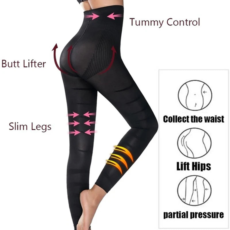 Leggings taille haute pour femmes, sculpture, contrôle ferme des jambes, ventre plat, slim, collants amincissants, cuisses plus fines, pantalons sans pieds, extensibles