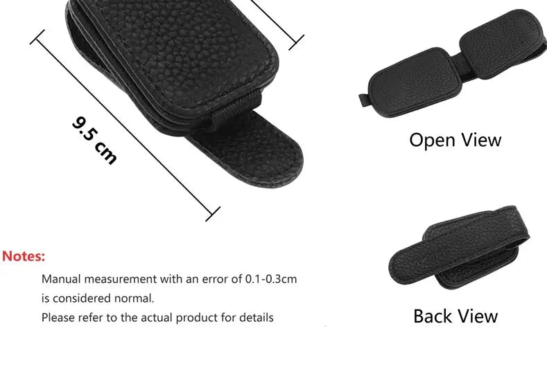 Porte-lunettes de soleil de voiture pour visière de voiture, Clip magnétique en cuir, porte-lunettes, accessoires de voiture de camion pour femmes et hommes