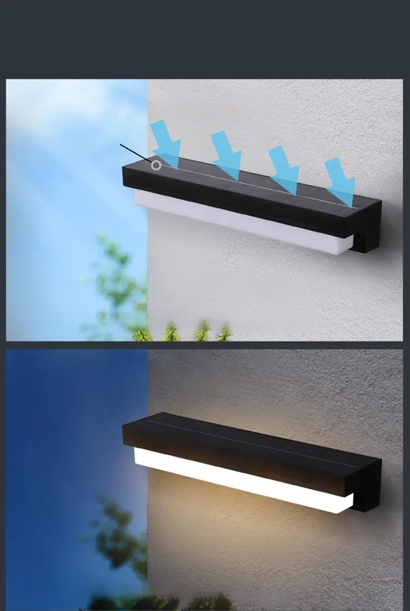 LED extérieur appliques solaires étanche lumière solaire balcon Villa porte cour muré éclairage clôture décor lampe solaire