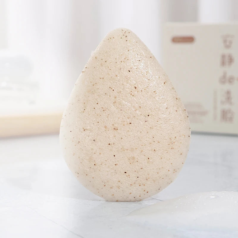 Brainbow Konjac Sponge for facial washing, oval facial cleansing, expectorant, puffiness, books
