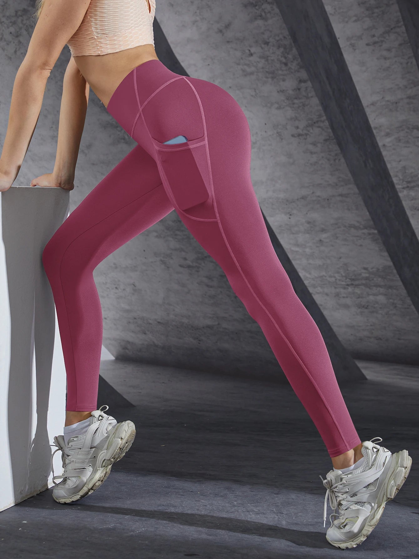 Leggings taille haute pour femmes, pantalons de Yoga extensibles, collants avec poches, Push Up, Fitness, course à pied, vêtements de sport, pantalons de couleur unie, nouvelle collection