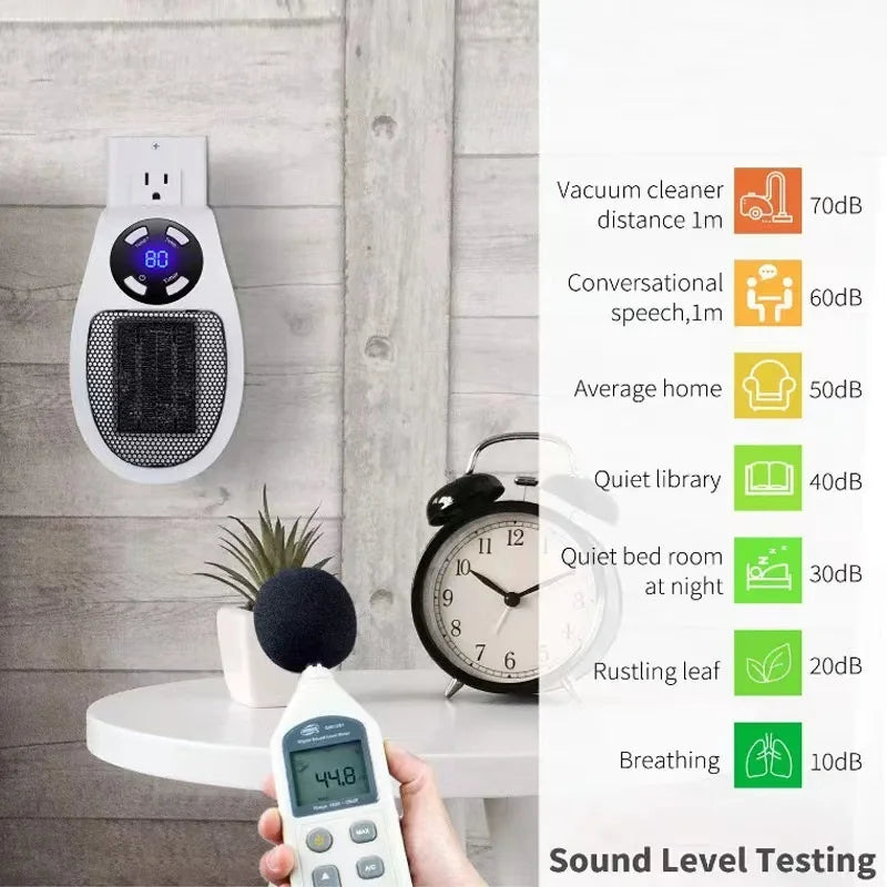 Chauffage électrique à prise murale, économe en énergie, faible bruit, radiateurs portables pour usage intérieur, pièce, cuillère à soupe