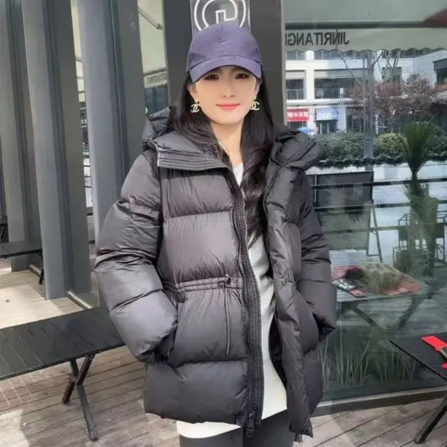 Veste femme 2025 nouveau hiver Parkas femme vers le bas coton pardessus à capuche décontracté épais chaud rembourré manteau court dames vêtements d'extérieur hauts