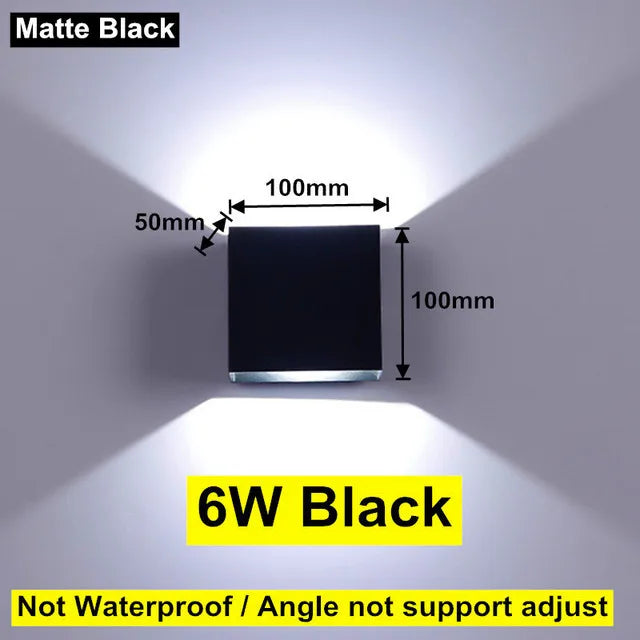 LED 6 W/12 W extérieur étanche IP65 applique murale porche jardin applique et intérieur chambre salon décoration éclairage lampe