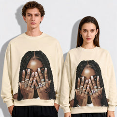 Sweat à capuche à col rond pour femmes et adultes, chemise numérique surdimensionnée, style Hip Hop, Punk Y2k, automne/hiver 25/26, pour adultes et enfants, même Style