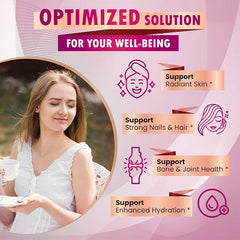 Capsules de collagène, Booster de biotine et de kératine, Anti-vieillissement, blanchissant la peau des ongles, cheveux flexibles et ongles forts, supplément nutritionnel